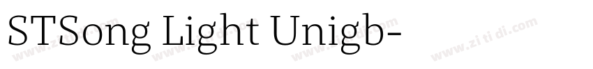 STSong Light Unigb字体转换